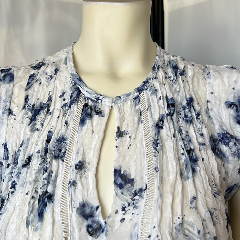 Rebecca Taylor Meteor Flower Silk Sleeveless Top - Picture 2 of 7